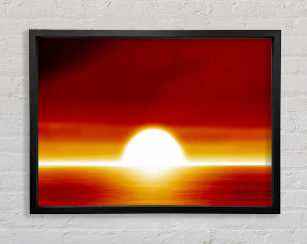 Surreal Orange Sunset Framed Print