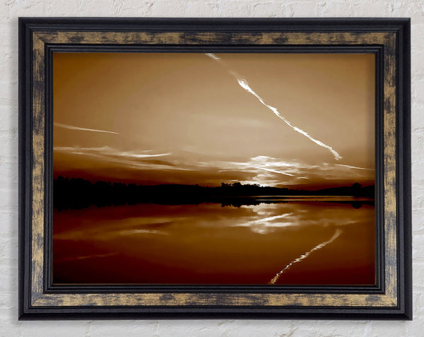 Tranquil Chocolate Lake Framed Print
