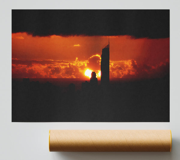 Orange City Dusk Print