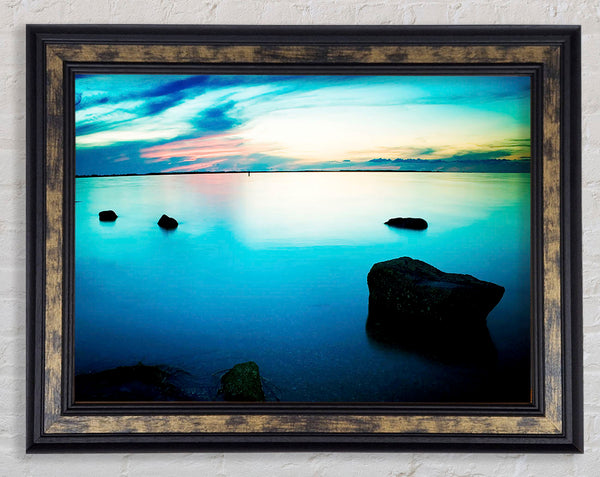 Turquoise Serenity Framed Print
