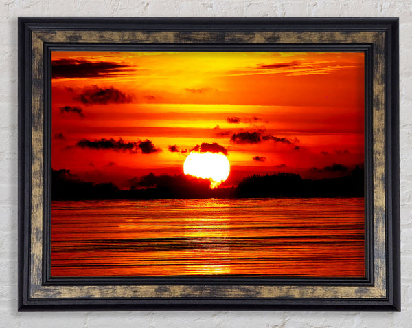 The Red Sunset Framed Print