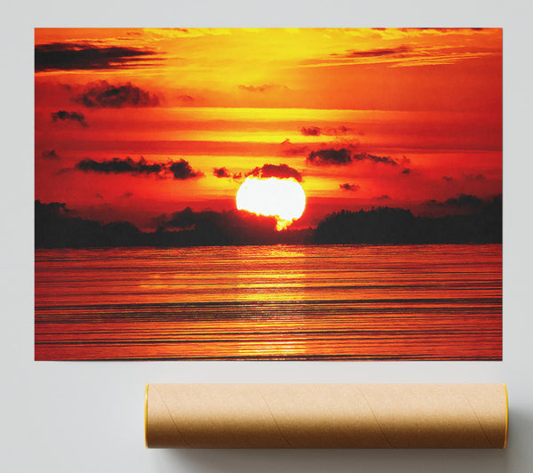 The Red Sunset Giclee Print