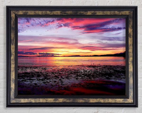 Sunrise Ocean Skies Framed Print