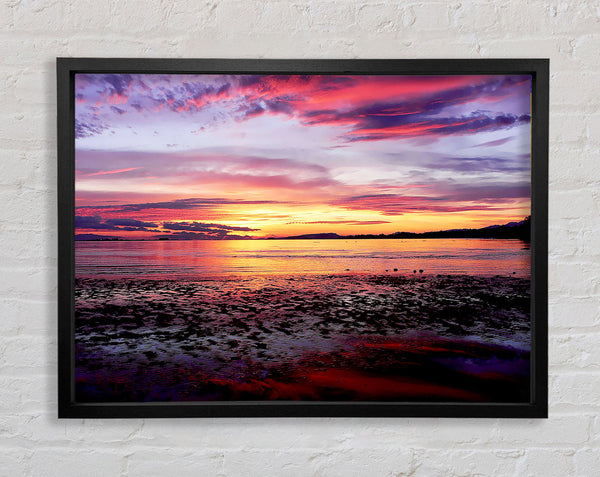 Sunrise Ocean Skies Framed Print