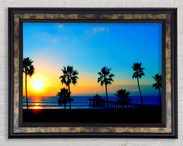 Palm Tree Parade Framed Print