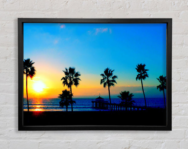 Palm Tree Parade Framed Print