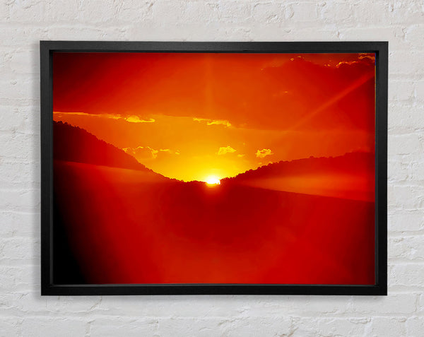 Stunning Orange Sun Blaze Framed Print