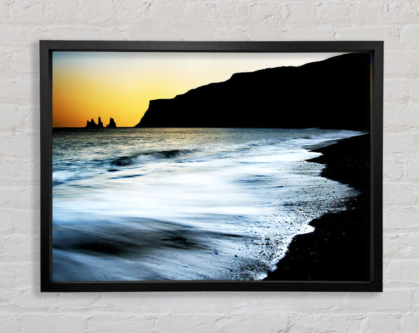The Oceans Ebb At Dusk Framed Print