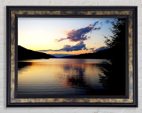 Tranquil Lake Reflections Framed Print