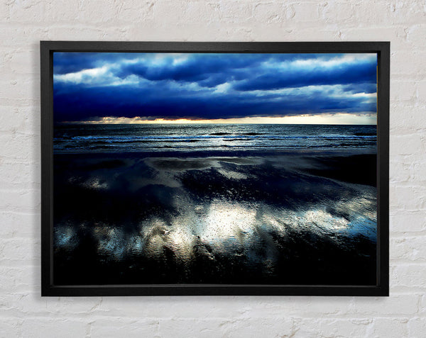 Reflections Of The Ocean Storm Framed Print
