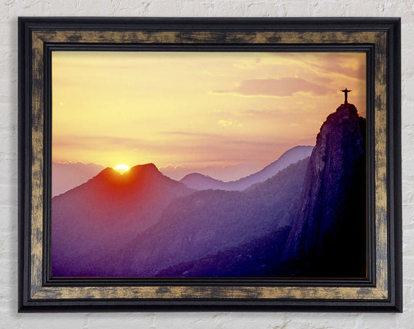 Sunset Over Brazil Framed Print