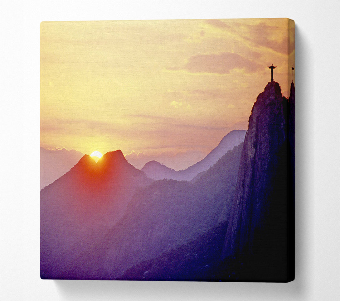  A Canvas Print of Sunset Over Brazil Canvas Print
