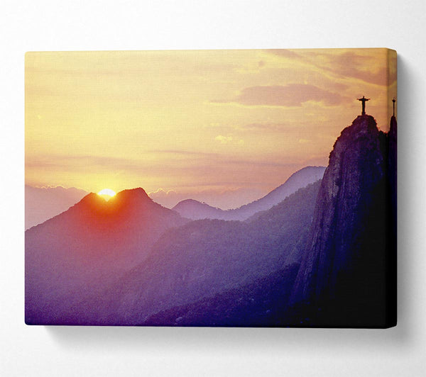  A Canvas Print of Sunset Over Brazil Canvas Print