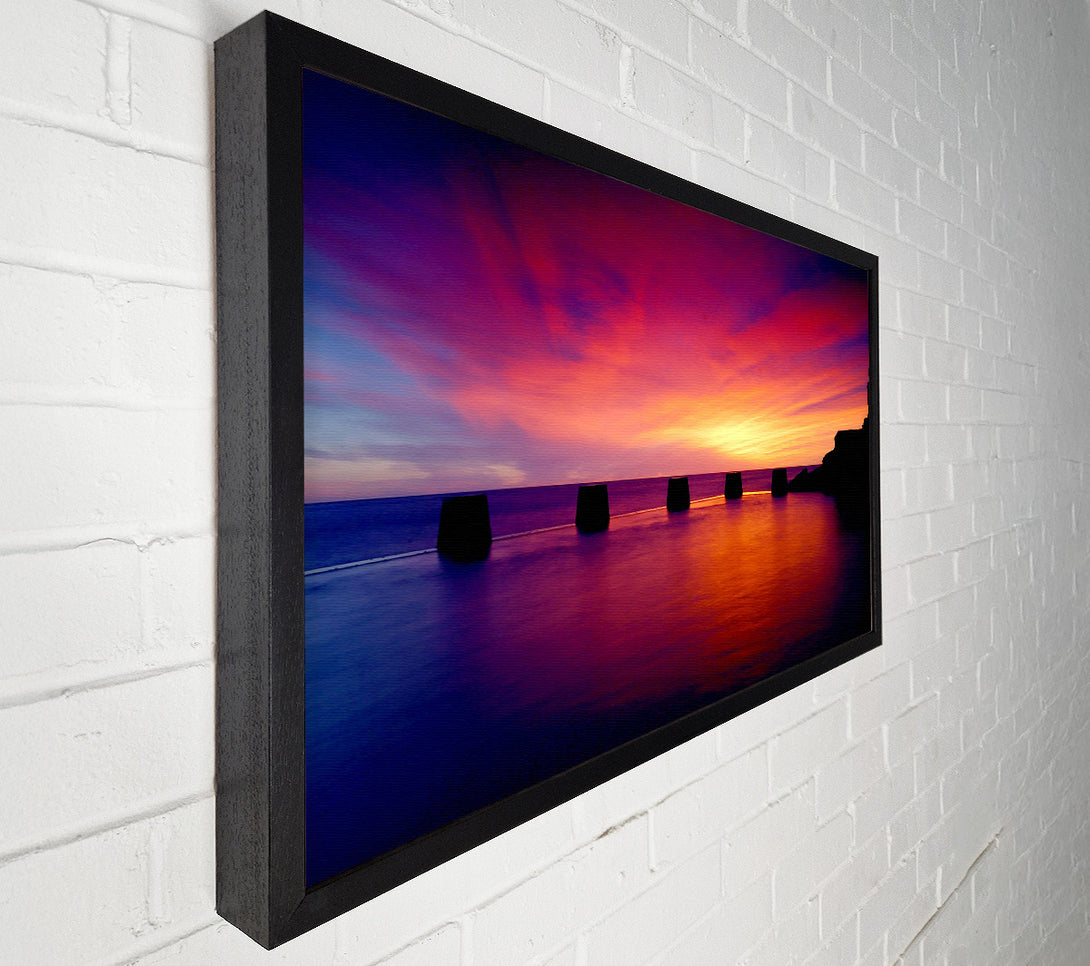  A Canvas Print of Ocean Colour Burst Canvas Wall Art