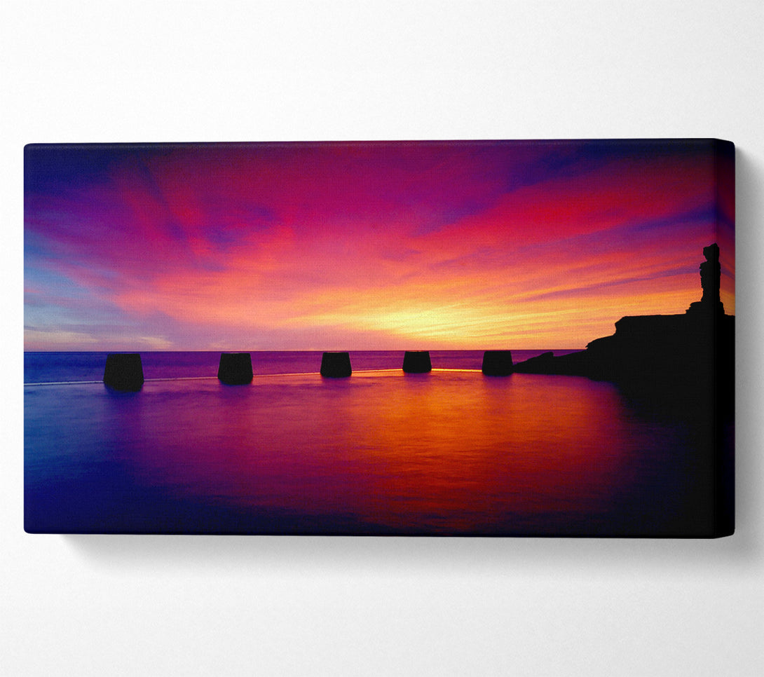  A Canvas Print of Ocean Colour Burst Canvas Wall Art