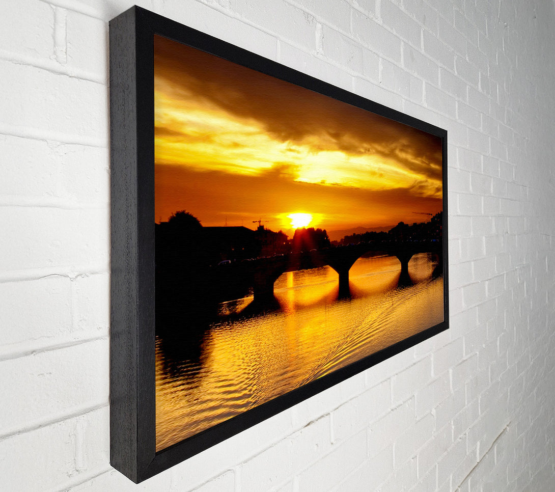  A Canvas Print of Sunset Over Florence River Canvas Art