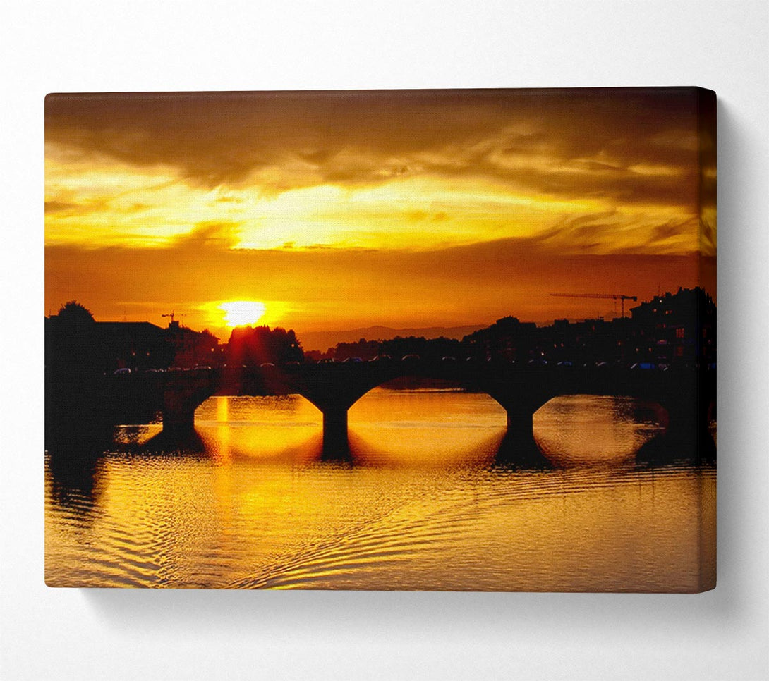  A Canvas Print of Sunset Over Florence River Canvas Art