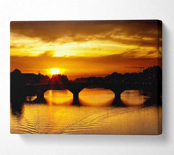  A Canvas Print of Sunset Over Florence River Canvas Art