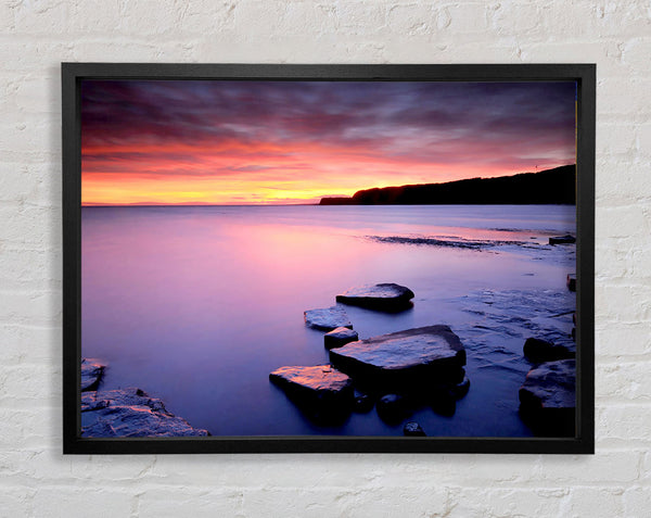 Tranquil Ocean Dusk Framed Print