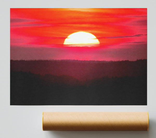 Pink Sunset Glaze Poster