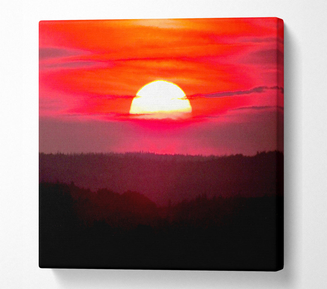  A Canvas Print of Pink Sunset Glaze Canvas Print