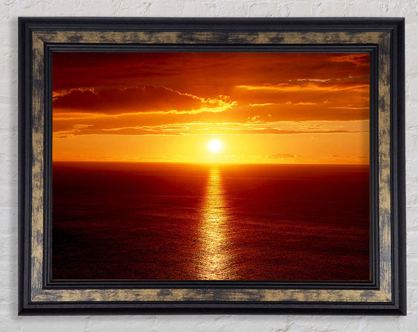 Sunset Japan Framed Print