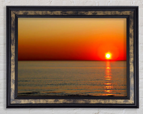 Sunset Red Blaze Framed Print