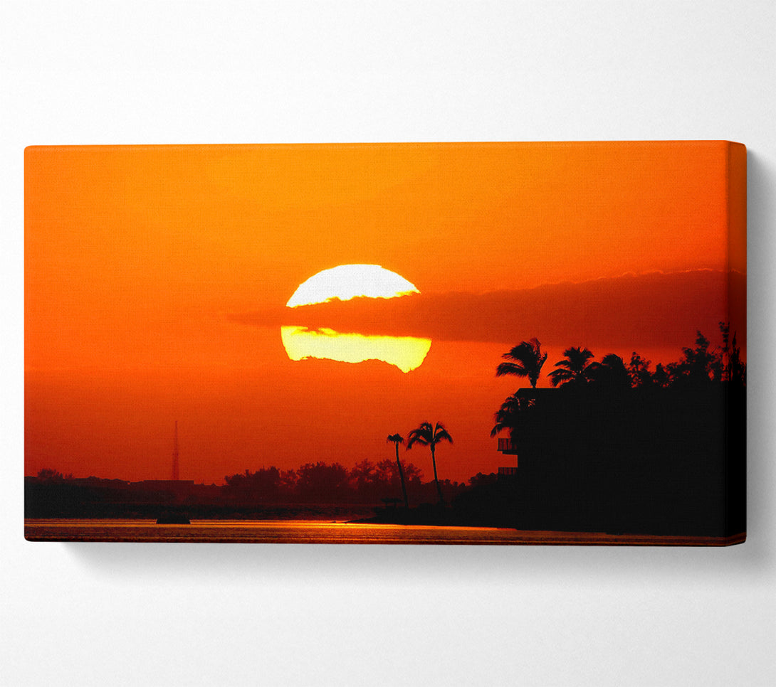  A Canvas Print of Huge Round Sun In The Sky Canvas Wall Art