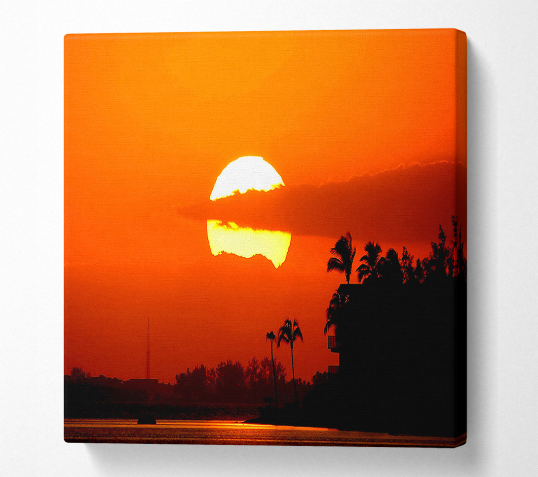  A Canvas Print of Huge Round Sun In The Sky Canvas Wall Art