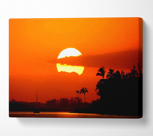  A Canvas Print of Huge Round Sun In The Sky Canvas Wall Art
