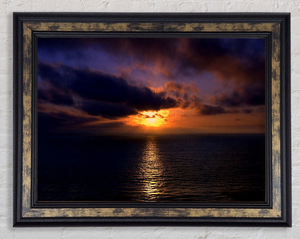 Sunset Open Sea Framed Print