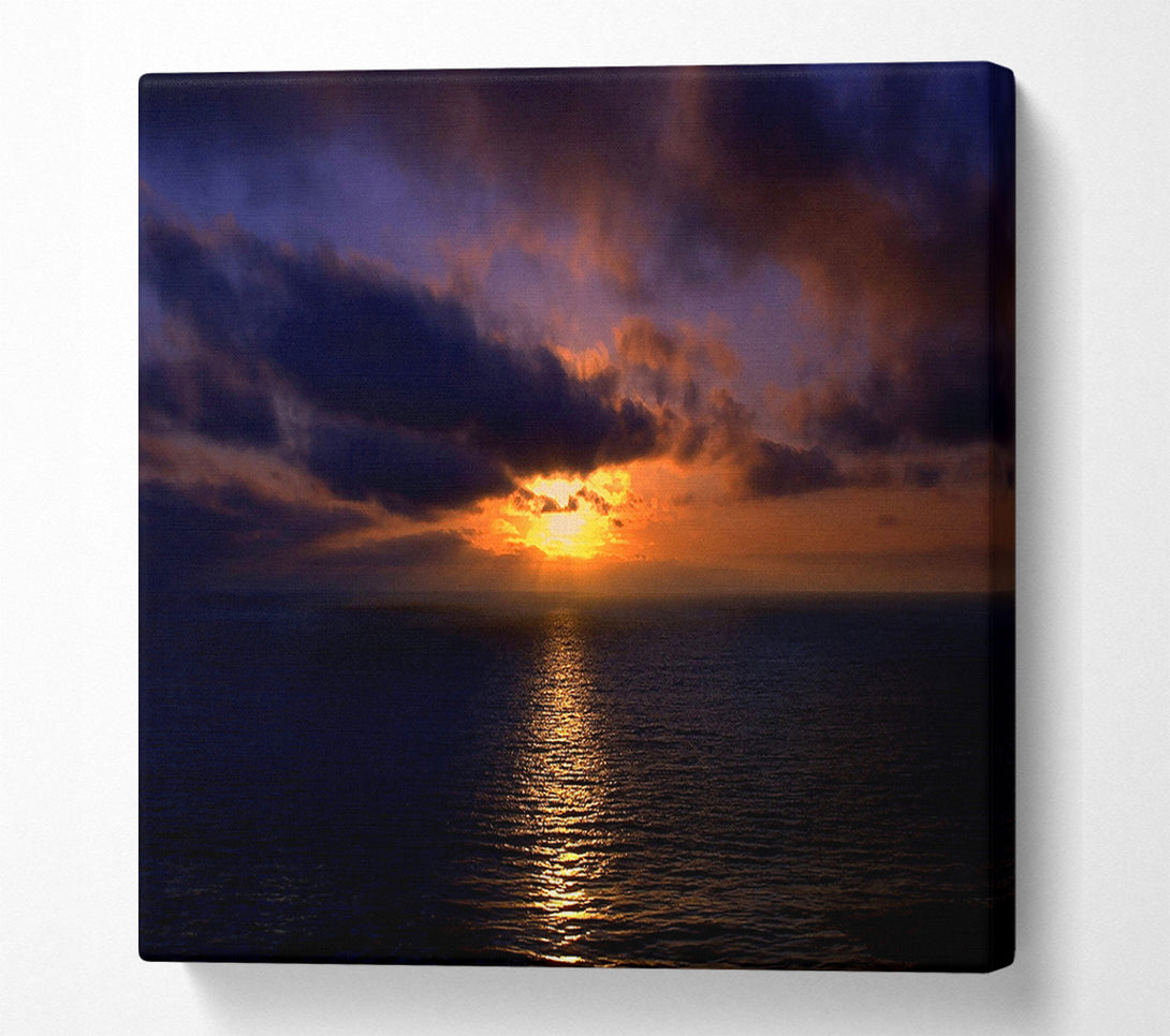  A Canvas Print of Sunset Open Sea Canvas Wall Art