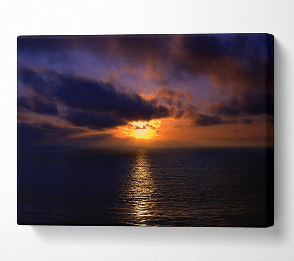  A Canvas Print of Sunset Open Sea Canvas Wall Art