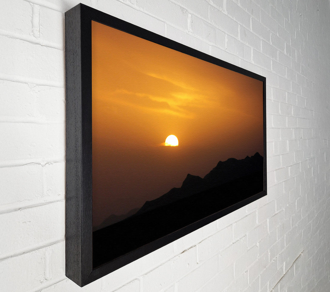  A Canvas Print of Sun In The Sepia Sky Canvas Wall Art
