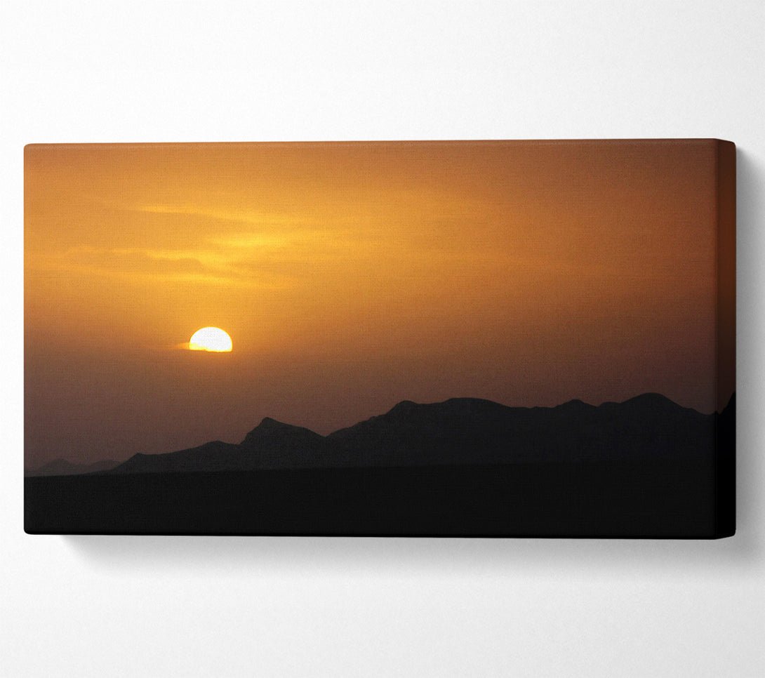  A Canvas Print of Sun In The Sepia Sky Canvas Wall Art