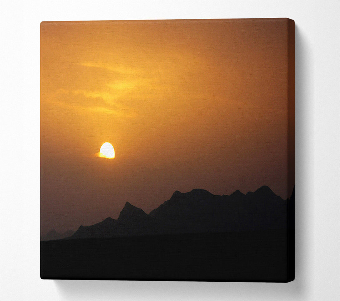  A Canvas Print of Sun In The Sepia Sky Canvas Wall Art