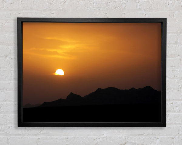 Sun In The Sepia Sky Framed Print