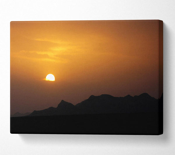  A Canvas Print of Sun In The Sepia Sky Canvas Wall Art