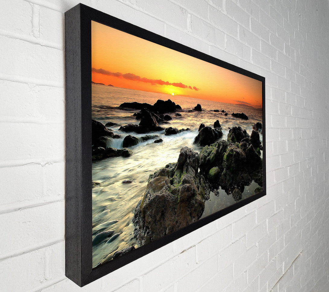  A Canvas Print of Sea Shore Sunset Canvas Art
