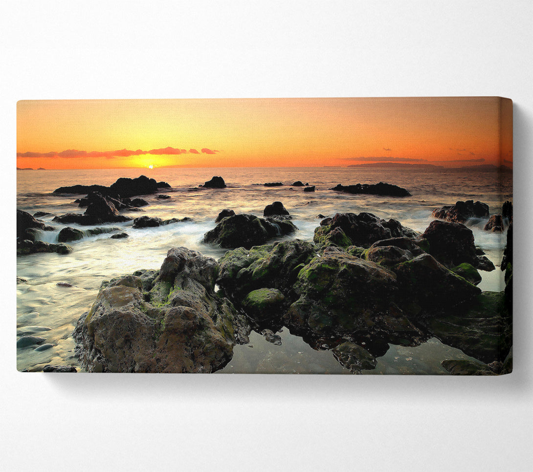  A Canvas Print of Sea Shore Sunset Canvas Art