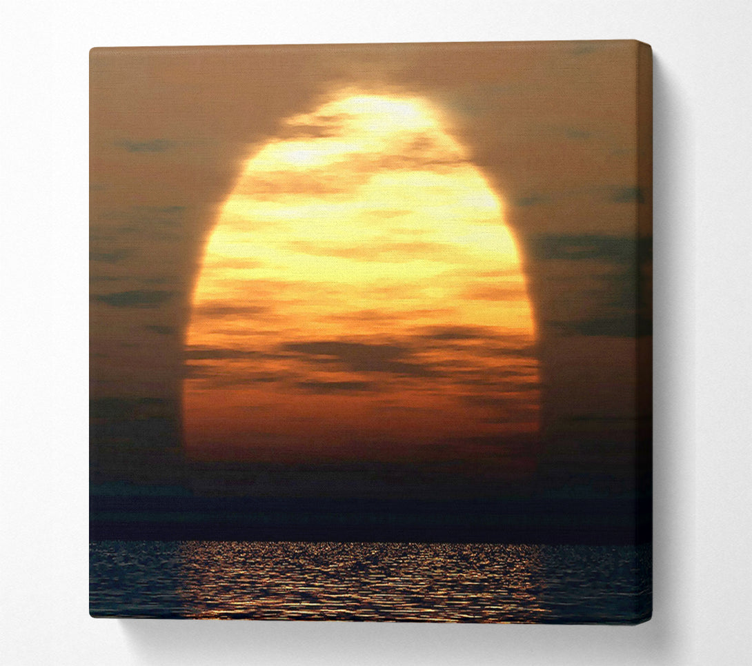  A Canvas Print of Huge Ocean Sun God Canvas Print