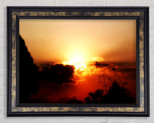 Sunset Clouds Framed Print