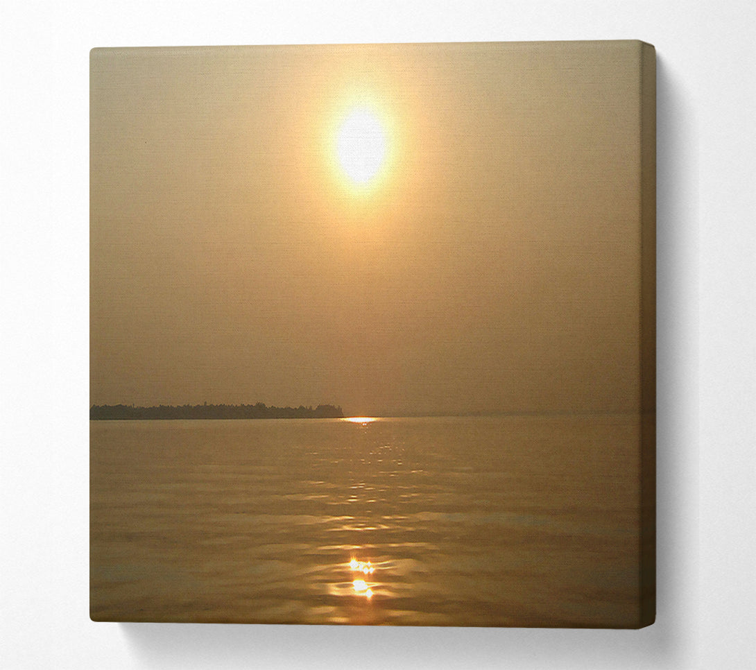 A Canvas Print of Tranquil Misty Sun Canvas Art