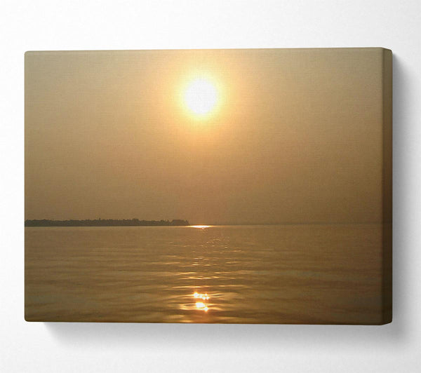  A Canvas Print of Tranquil Misty Sun Canvas Art