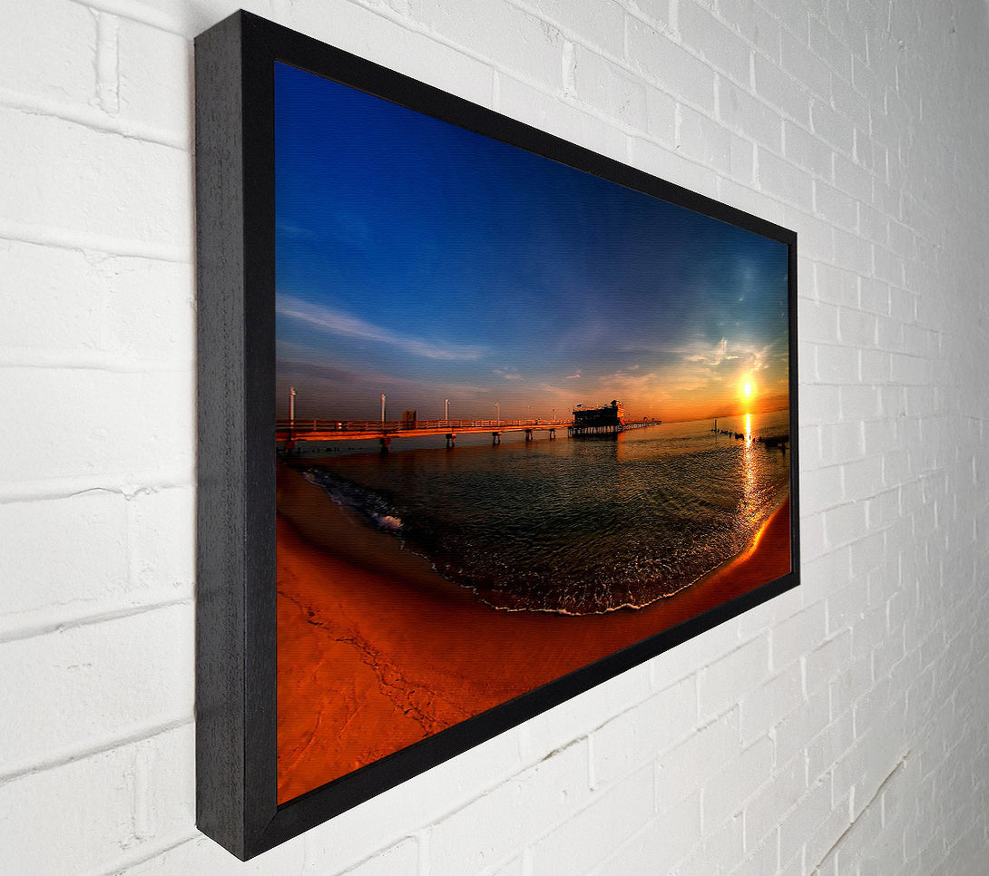  A Canvas Print of Sunrise Ocean View Pier Canvas Art