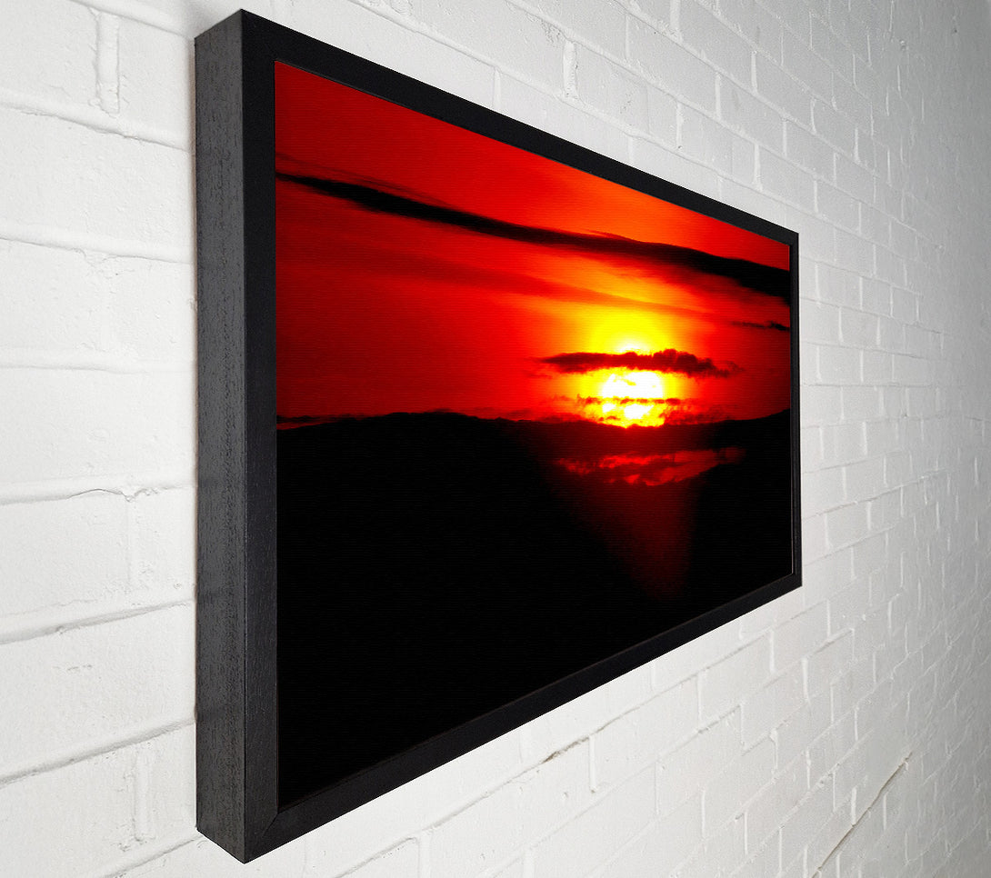  A Canvas Print of Red Sunset Clouds Canvas Print