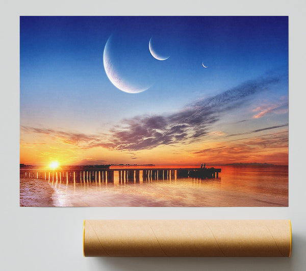 Three Moons Print