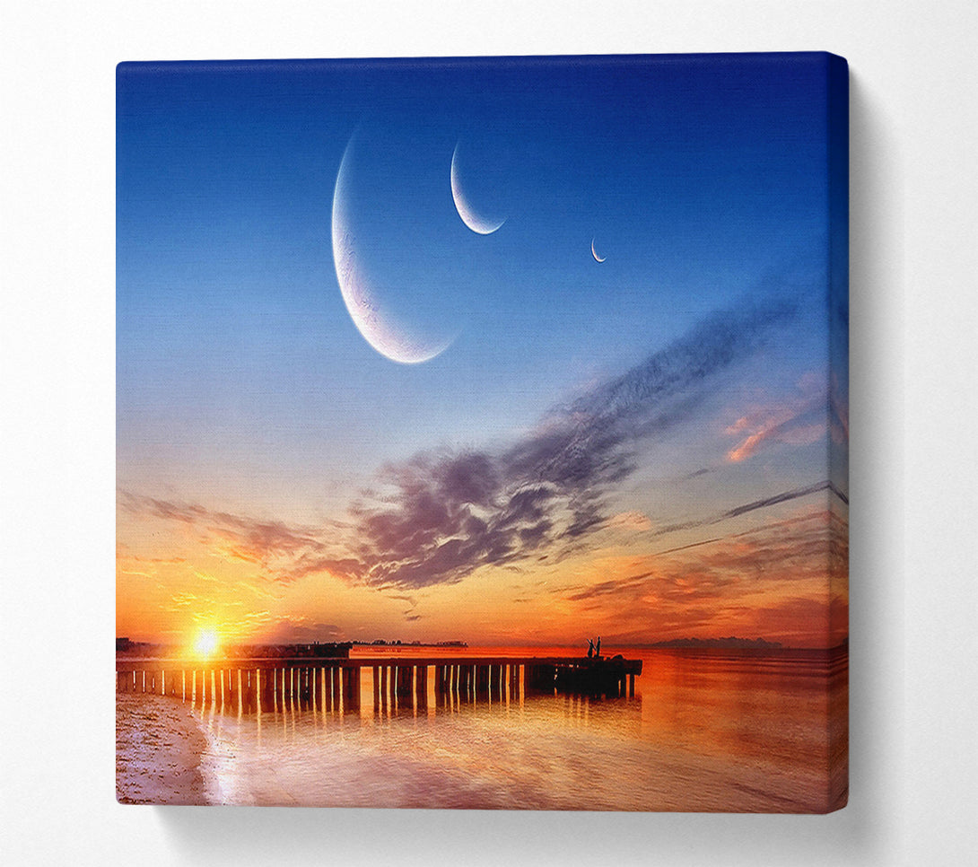  A Canvas Print of Three Moons Canvas Art