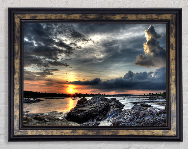 Sunset Storm Framed Print