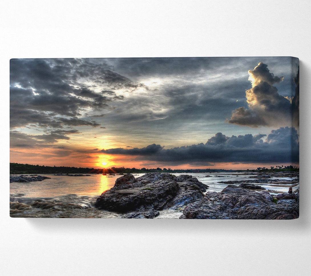  A Canvas Print of Sunset Storm Canvas Print